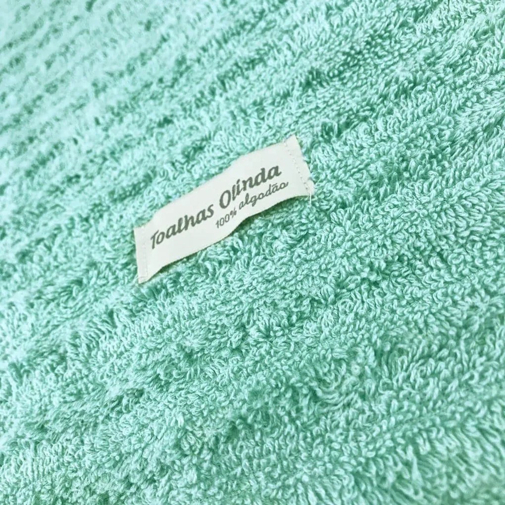 Toalha de Banho Unidade 100% Algodão Fio Penteado Verde