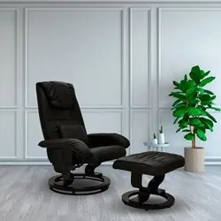 Poltrona do Papai Massageadora Elétrica com Puff Louis R02 Sintético P