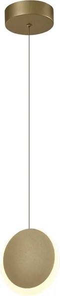 Pendente Led Metal Dourado 6W 3000K Calla