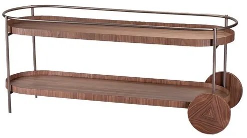 Aparador Niall Nogueira Base Aço Corten 180cm - 77087 Sun House