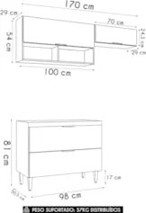 Armário de Cozinha CP03 Para Pia 100cm Pérola Z34 Branco    - Mpozenat