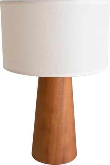 Abajur Conico Madeira Imbuia 30Cm