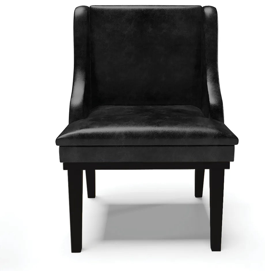 Cadeira de Jantar Liz Corano Base Fixa Madeira Preto - D'Rossi - Preto