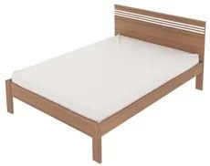 Cama de Casal Madeira CM8009 Amêndoa/Branco - Tecno Mobili