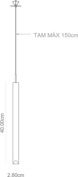 Pendente Led Aluminio 5W 3000K Snello - BRANCO