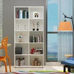 Estante Livreiro Clean com 8 Prateleiras Branco - Artany
