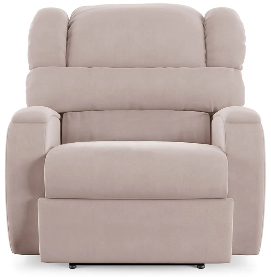Poltrona do Papai Sala de Cinema Reclinável Kylie Power Touch Massagem USB Veludo Rosê G23
