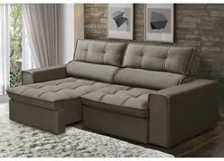 Sofá Retrátil Reclinável 3 Lugares 180cm Blanches F05 Veludo Castor -