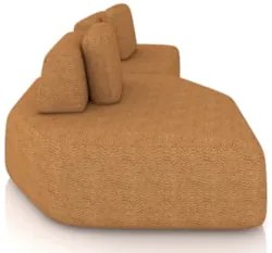 Sofá Ilha 275cm 2 Módulos Sala de Estar Moby Boucle Telha Z08 - Mpozen