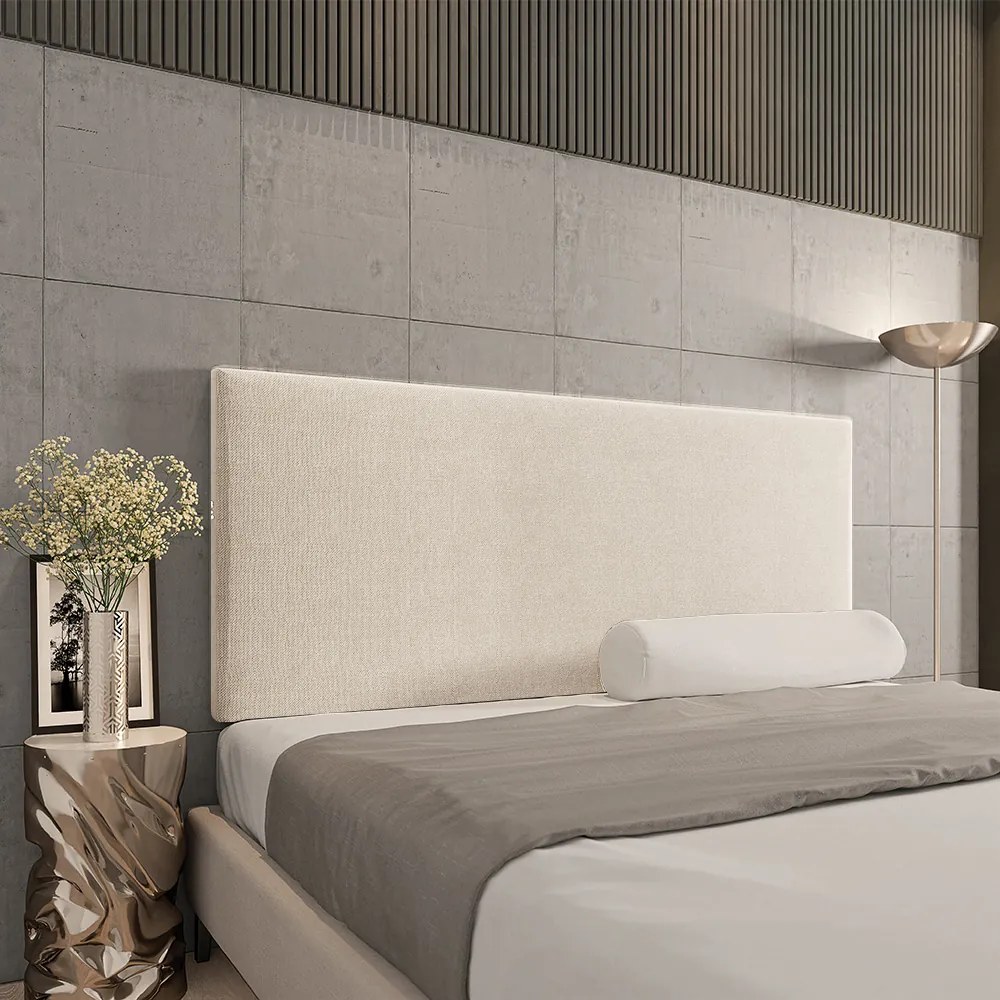 Cabeceira Painel Clean Para Cama Box Casal 140 cm Linho M11 - D'Rossi - A27 Areia