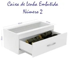 Caixa de Lenha Embutida 1 Gaveta N2 Branco - Completa Móveis