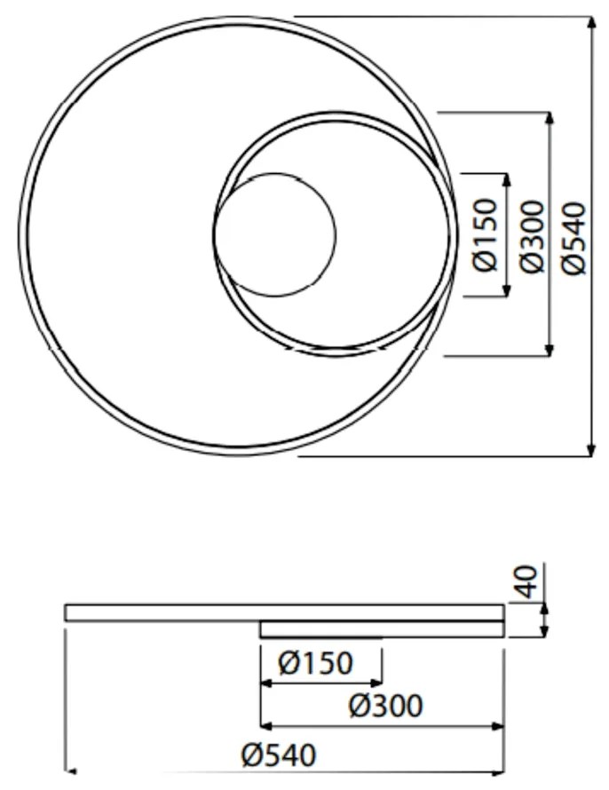 Plafon Roulette Redondo Entrelaçado Ø54Cm Led 45W 3000K Bivolt Cobre -... (CB-M = Cobre)