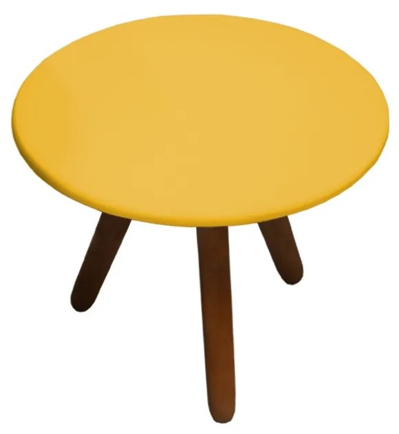 Mesa de Centro para Sala Laura Amarelo Semi Brilho - Decorar Estofados