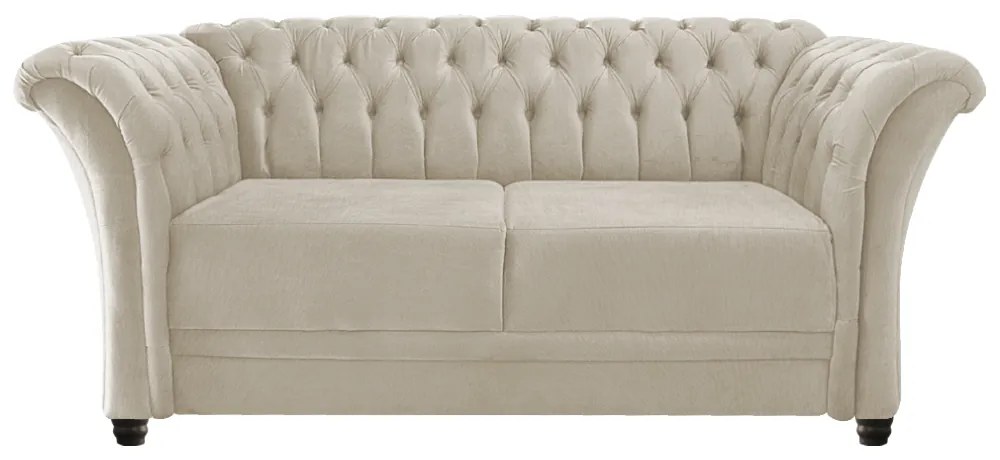 Namoradeira Chesterfield Sofia Suede Bege- ADJ Decor