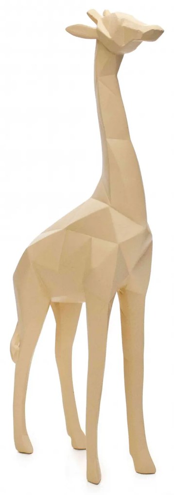 Escultura Decorativa Girafa Bege 30x10x4,5 Cm - D'Rossi