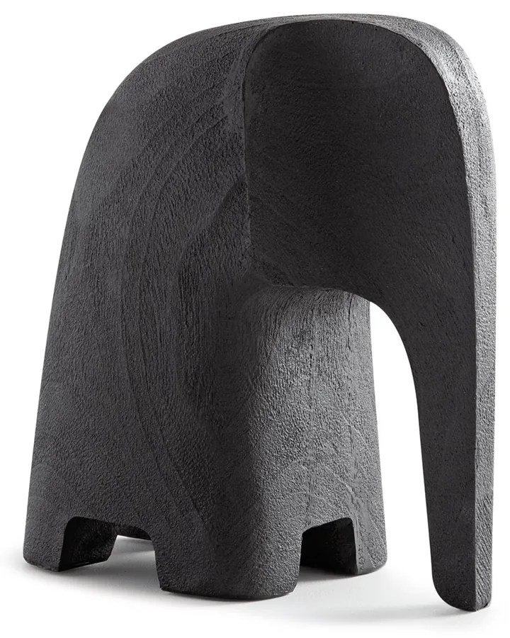 Escultura Decorativa "Elefante" Em Poliresina Preto 18,5x8,5 Cm - D'Rossi