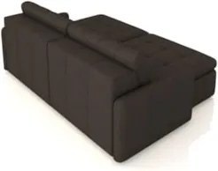 Sofá Retrátil 3 Lugares Para Sala 224cm Elios Couro Marrom Z55 - Mpoze