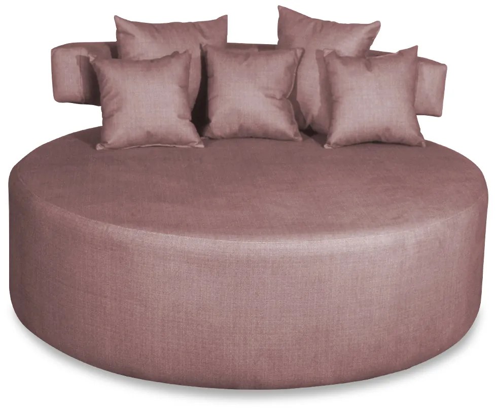 Sofá Chaise Eva Redondo 02 Lugares Suede Crepe