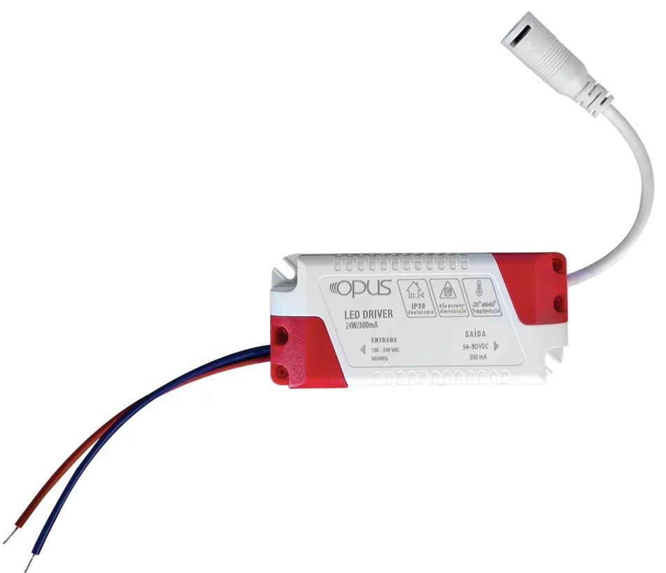 Luminária De Embutir Redondo 24W 4000K Led Bivolt Ø29X2,5Cm Downlight... (Branco)