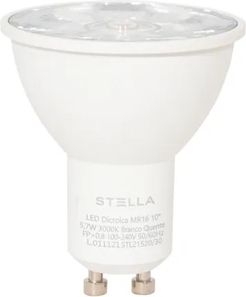L&amp;#xE2;mpada Led Dicroica Gu10 5,7w 10&amp;#xB0; Irc95 3000k Evo