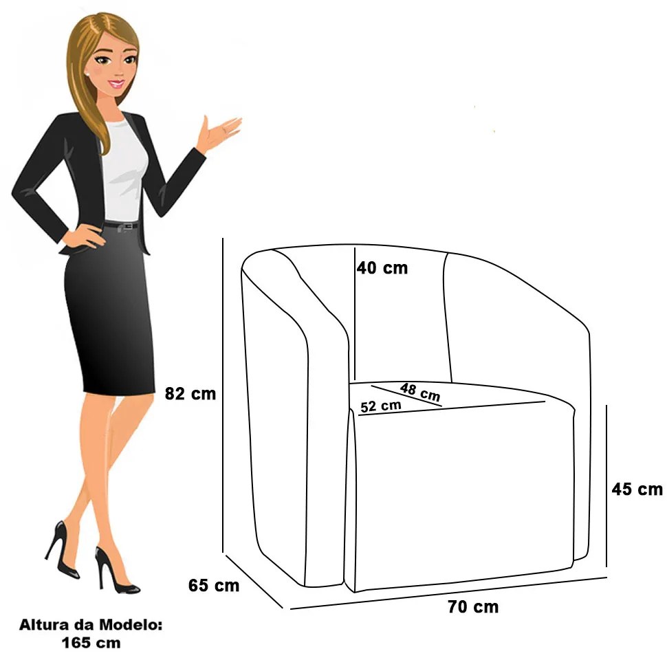 Poltrona Decorativa Base Giratória Stella Max Veludo Rosê D03 - D'Rossi