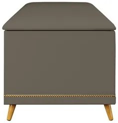 Calçadeira Baú King 195cm com Tachas Imperial J02 Sintético Areia - Mp