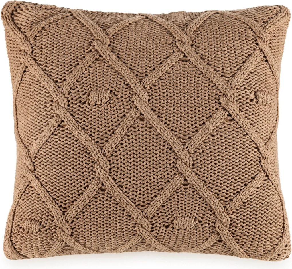 Almofada c/ Enchimento Trussardi 100% Algodão Serenza - Mandorle 30 x 50 cm