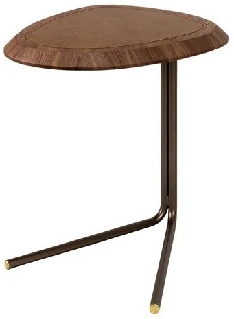 Mesa Apoio Oásis Tampo Nogueira Caramelo Base Bronze - 78091 Sun House