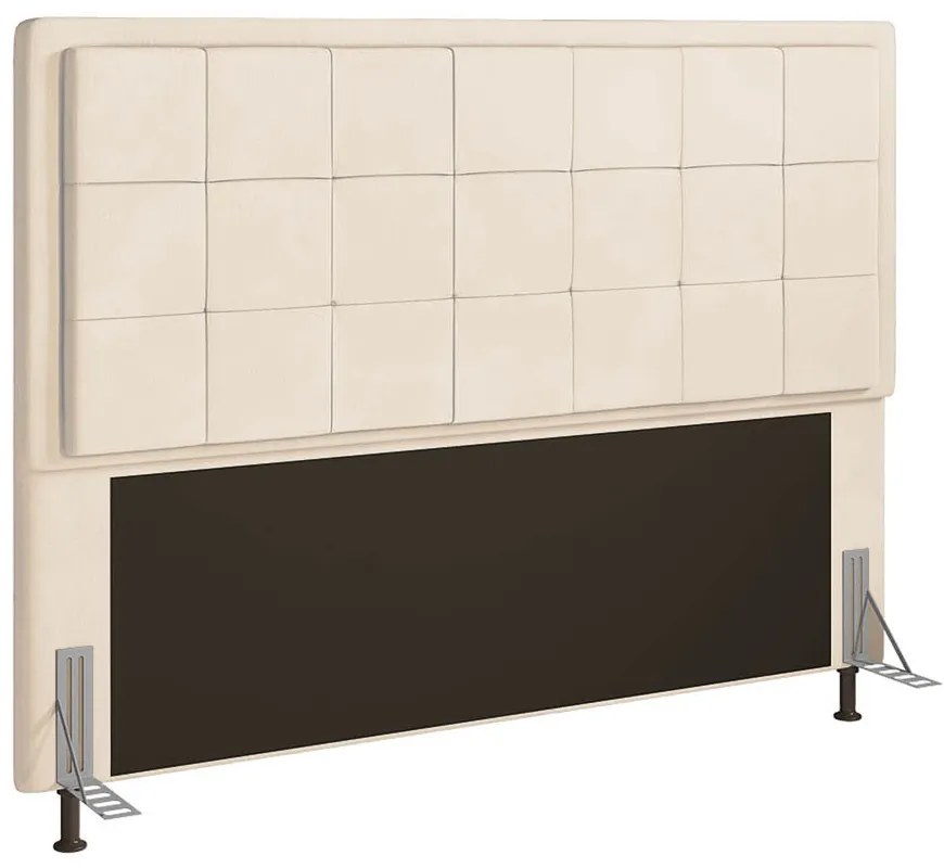 Cabeceira Casal Queen Cama Box 160cm para Quarto Onix Suede M11 - D'Rossi - Bege