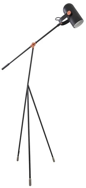 Luminaria De Piso Ferro E Acrilico Bottle - PRETO