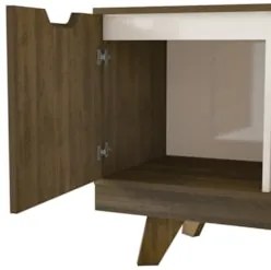 Rack Tv 65 Pol 160cm com 1 Porta Jaina Pinho/Off White A09 - Mpozenato
