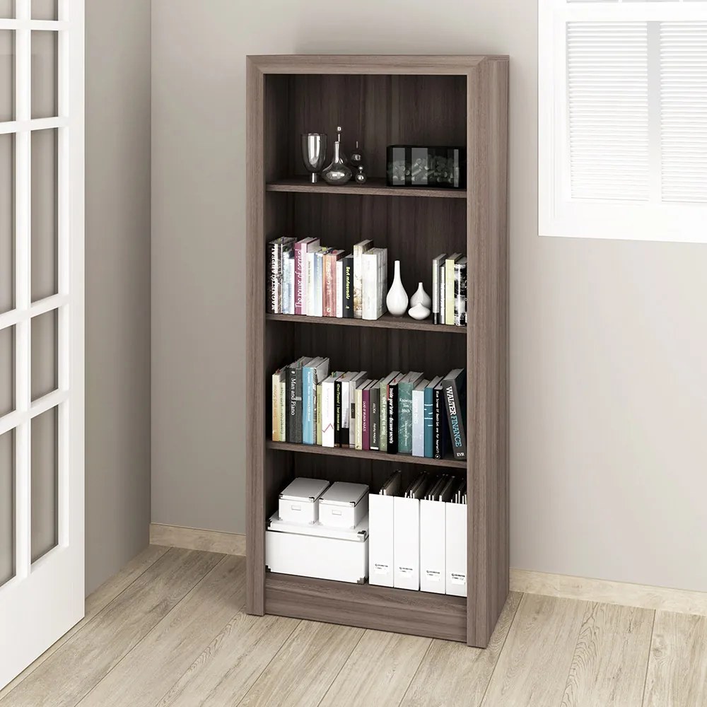 Armário Estante Alto para Escritório Home Office ME4137 MDP Carvalho G69 - Gran Belo