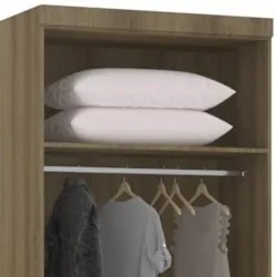 Guarda Roupa Modulado 90cm 2 Portas 4 Gavetas Delphi Avelã L01 - Mpoze