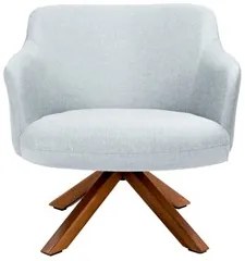 Kit 2 Poltronas Decorativas Giratórias Base Giromad Madeira Jade Linho