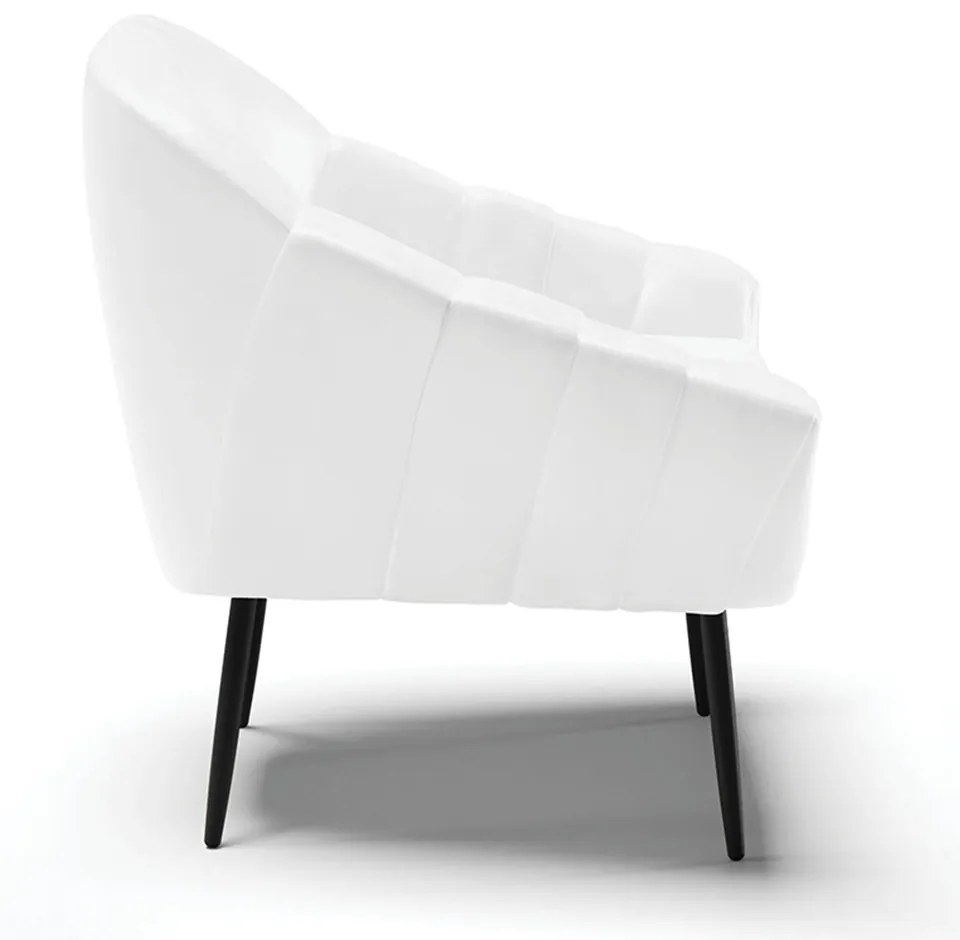 Kit 02 Poltronas Giovana Corano Pés Palito de Ferro D01 - D'Rossi - Branco
