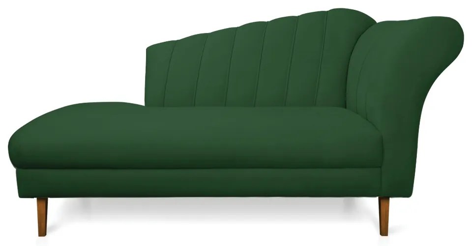 Divã Recife Veludo 165 cm Pés Chanfrado Castanho - D'Rossi - Verde