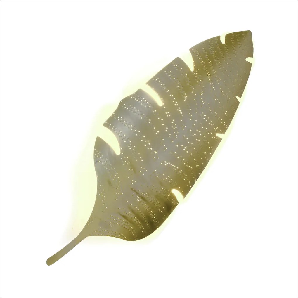 Arandela Flowers 89,5X26X11Cm Metal Alumínio Fita Led - Old Artisan Ar... (CORRUGADO, COBRE FOSCO)