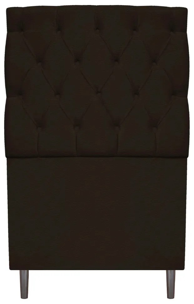 Cabeceira Estofada Liverpool 90 cm Solteiro Corano Marrom - ADJ Decor