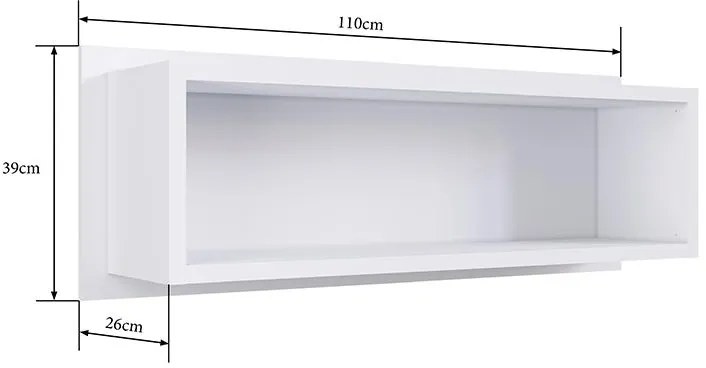 Nicho Prateleira Cubo De Parede Sem Porta Infantil - Branco