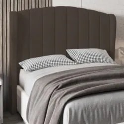 Cabeceira Casal Queen Cama Box 160cm Glenda Z04 Veludo Marrom - Mpozen