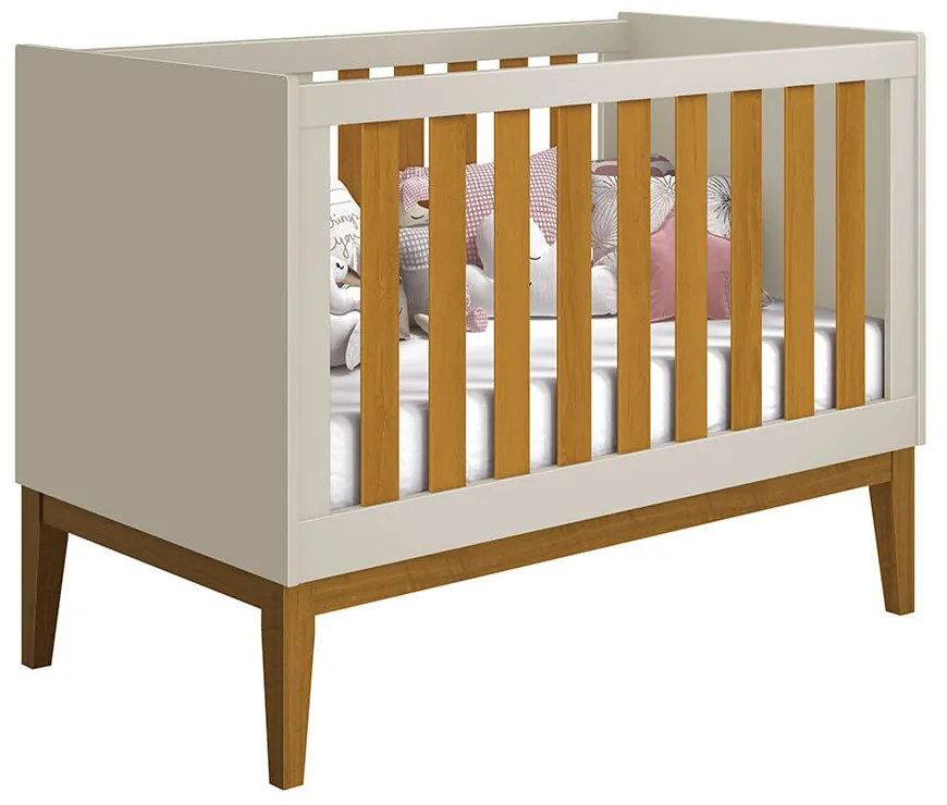 Berço Mini Cama Noah com Pés Square Mel - Areia e Savana
