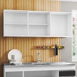 Kit 2 Armários Aéreos 150cm 3 Portas Argélia Branco/Preto - Lumil