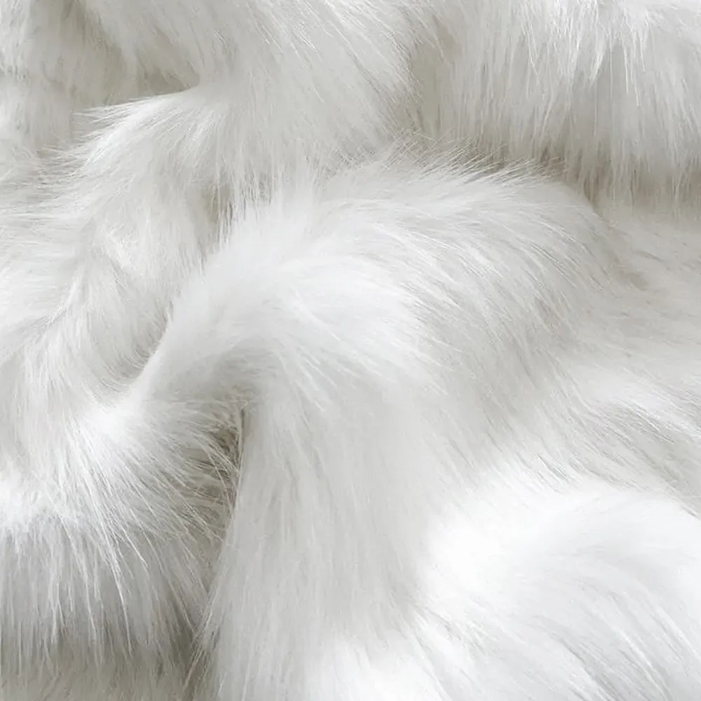 Tecido Pelúcia de Pelo Alto 1,60x2,00 m para Decoração - D'Rossi - Off White