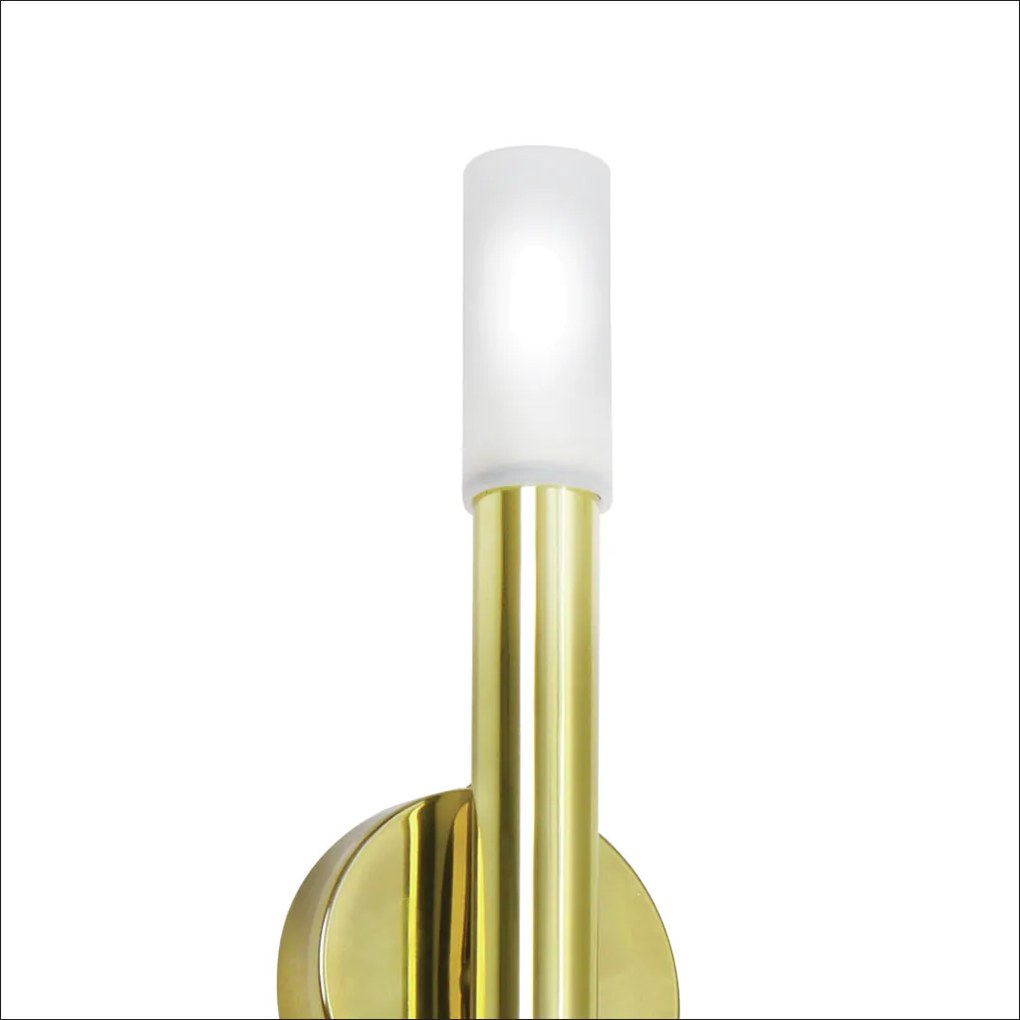 Arandela Flash 32,5X08X05Cm Metal Alumínio 02Xg9 - Old Artisan Ar-5778 (CHAMPANHE / DOURADO BRILHO)
