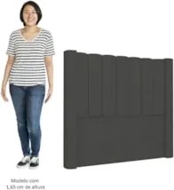 Cabeceira Casal Cama Box 140cm Claire Z04 Veludo Grafite - Mpozenato