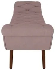Puff Recamier Calçadeira 140cm Pés Palito Madeira Vêneto Z37 Veludo Ro
