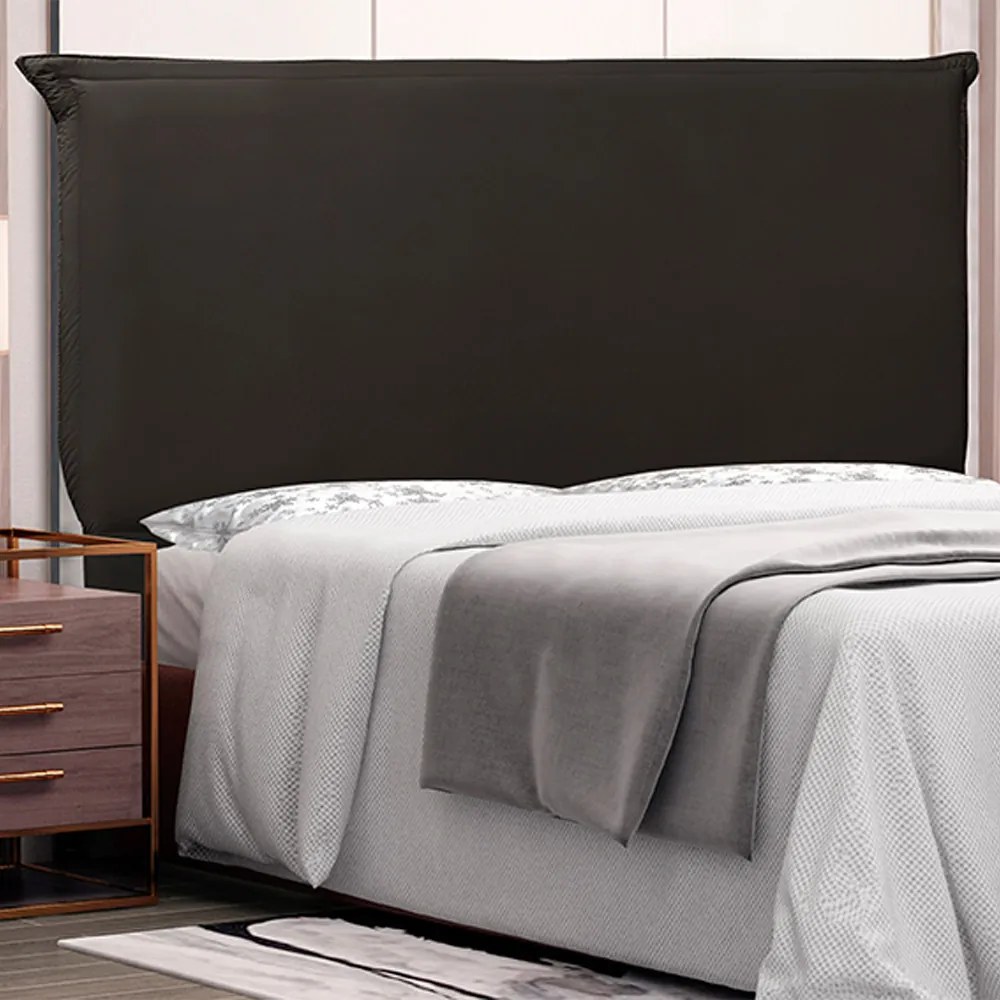 Cabeceira Decorativa Casal 1,40M Trento PU Marrom G63 - Gran Belo