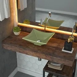 Cuba Pia de Apoio para Banheiro Quadrada Luxo 30 C08 Verde Acqua - Mpo