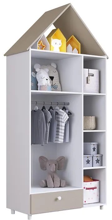 Guarda Roupa Infantil 3 Portas 1 Gaveta Children's House