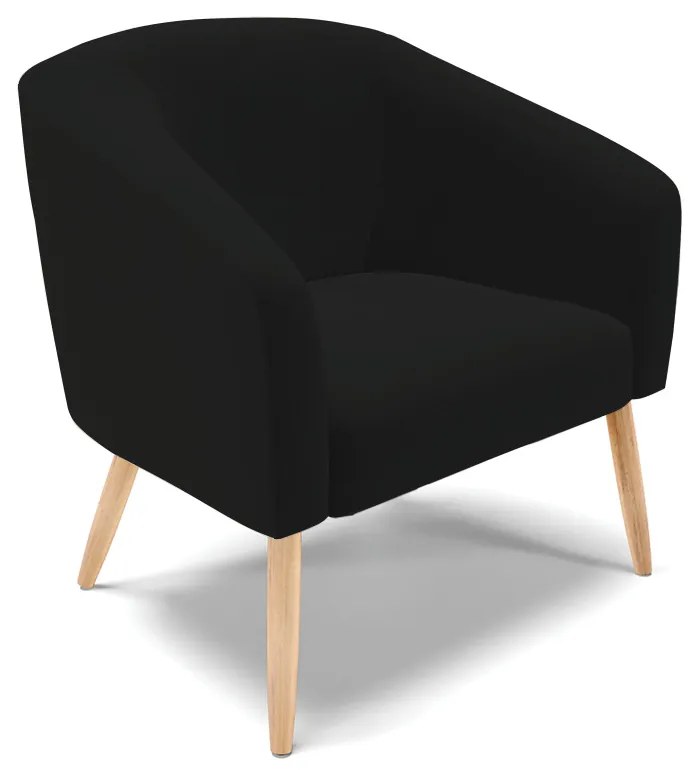 Namoradeira e 2 Poltronas Pé Palito Natural Stella Linho D03 - D'Rossi - A79 Preto